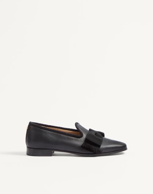 Valentino Garavani - Bowow Loafer Aus Leder - Schwarz - Mann - Loafers Und Drivers